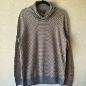 Tasso Elba Men’s Sweater Medium Grey/cream/brown